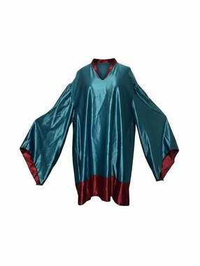 Teal and Red Satin Costume Tunic